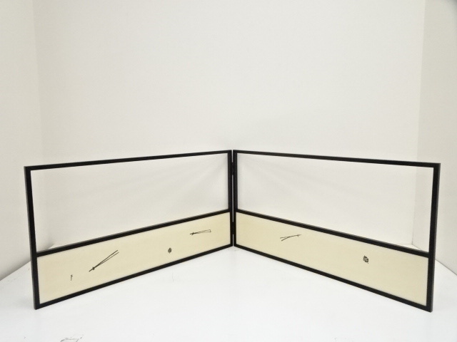 即中斎好松葉松子チラシ風炉先屏風